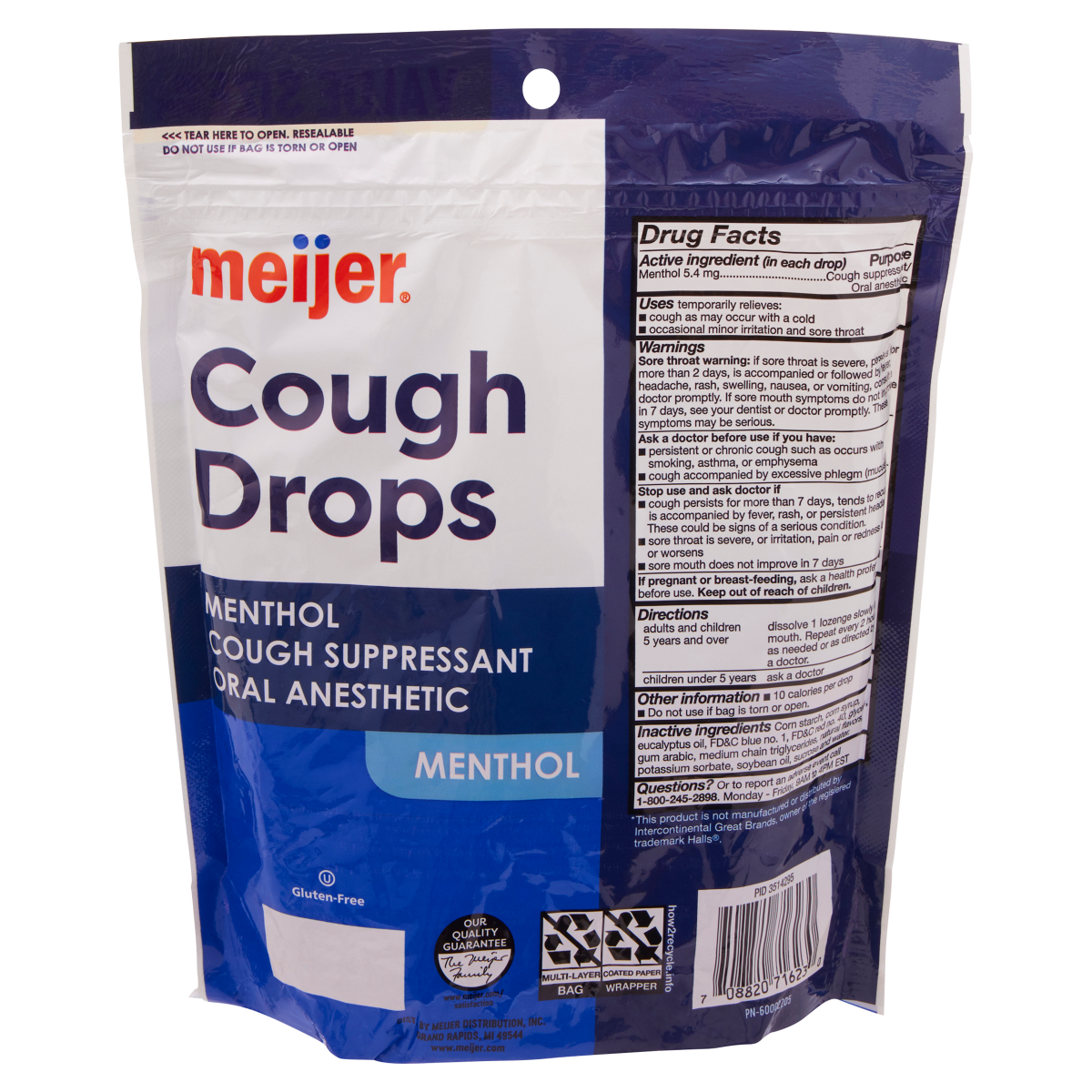 slide 2 of 3, Meijer Menthol Cough Drops, 200 ct