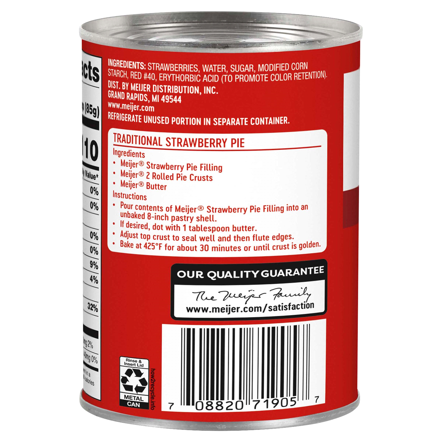 slide 2 of 3, Meijer Strawberry Pie Filling, 21 oz