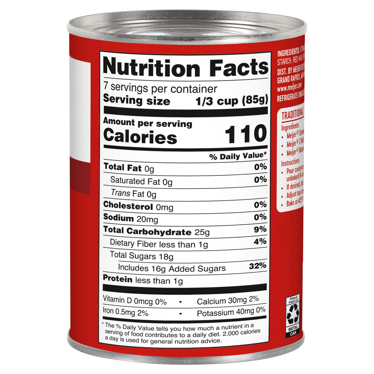 slide 3 of 3, Meijer Strawberry Pie Filling, 21 oz