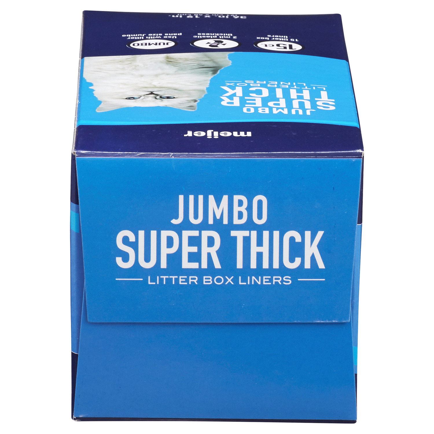 slide 5 of 5, Meijer Super Thick Litter Box Liners, Jumbo, 15 ct