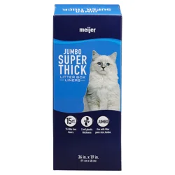 Meijer Super Thick Litter Box Liners, Jumbo, 36 In X 19 In, 15 Ct
