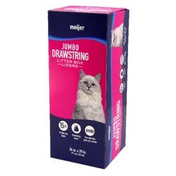 Meijer Drawstring Litter Box Liners, Jumbo