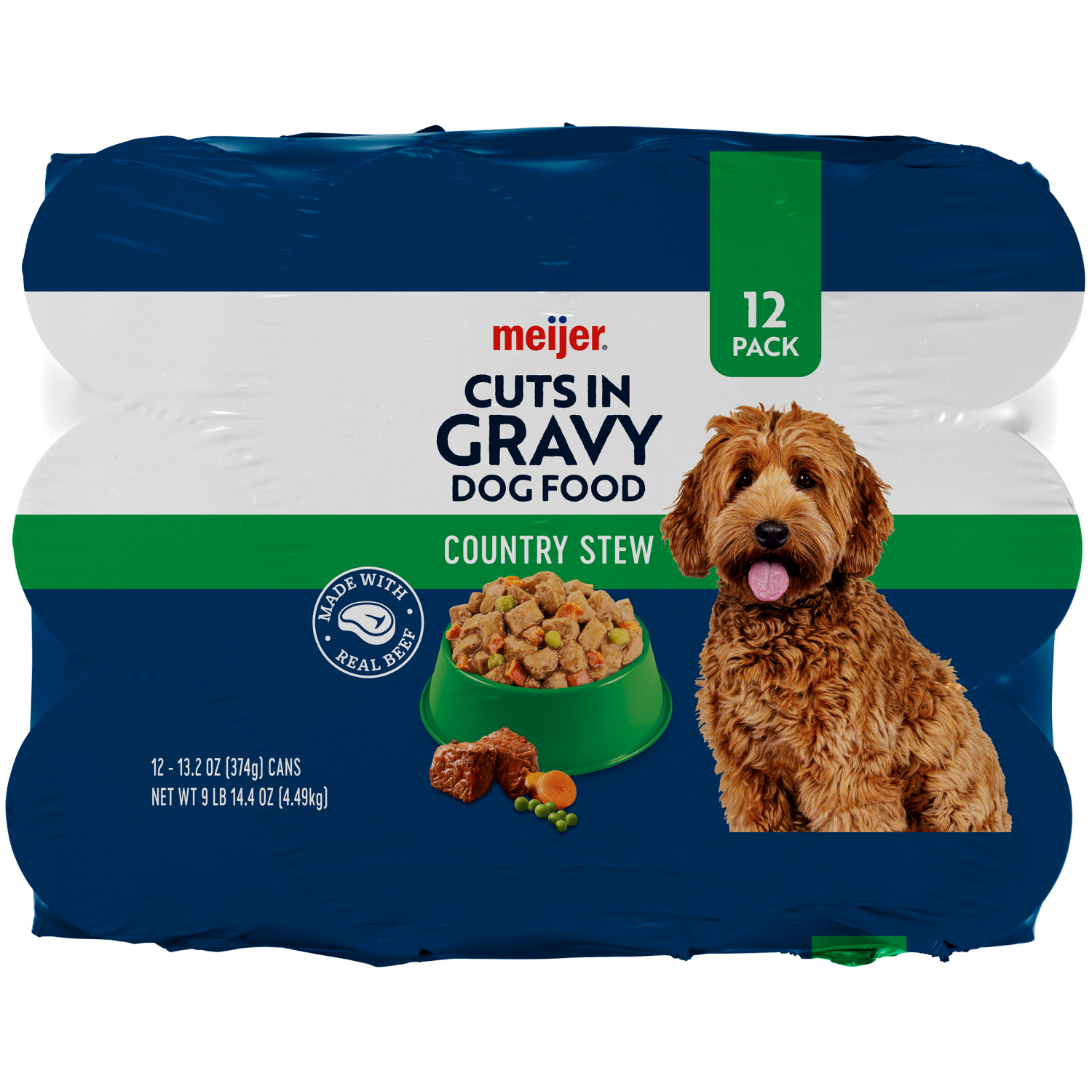 slide 3 of 3, Meijer Wet Dog Country Stew 13.2oz 12 pack, 13.2 oz, 12 ct