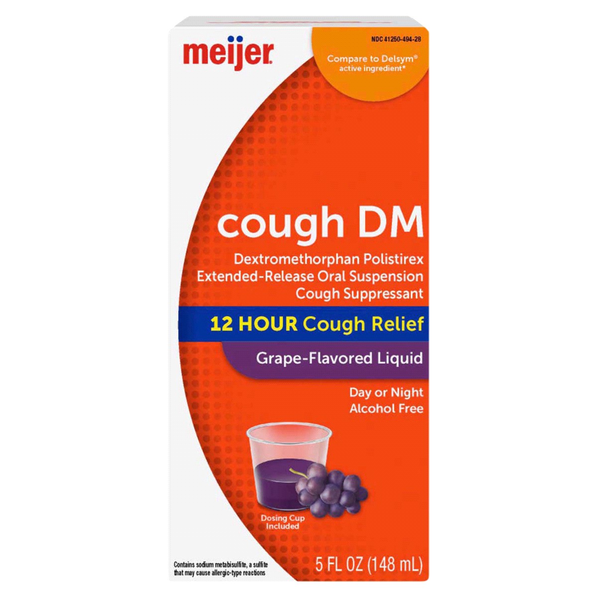 slide 1 of 5, Meijer Cough Suppressant DM, Grape Flavor, 5 oz