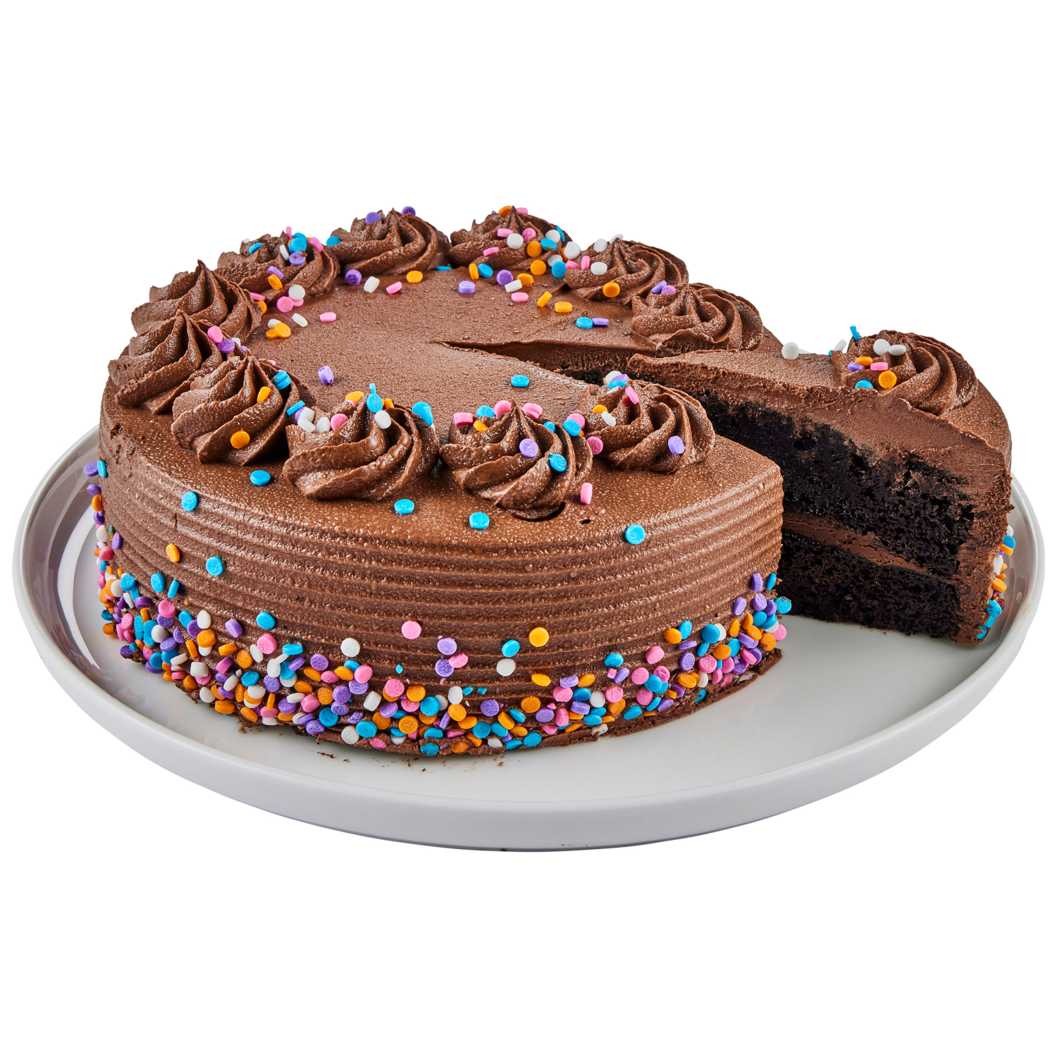 slide 3 of 3, Fresh from Meijer 8" Chocolate Celebration Cake, 29.9 oz