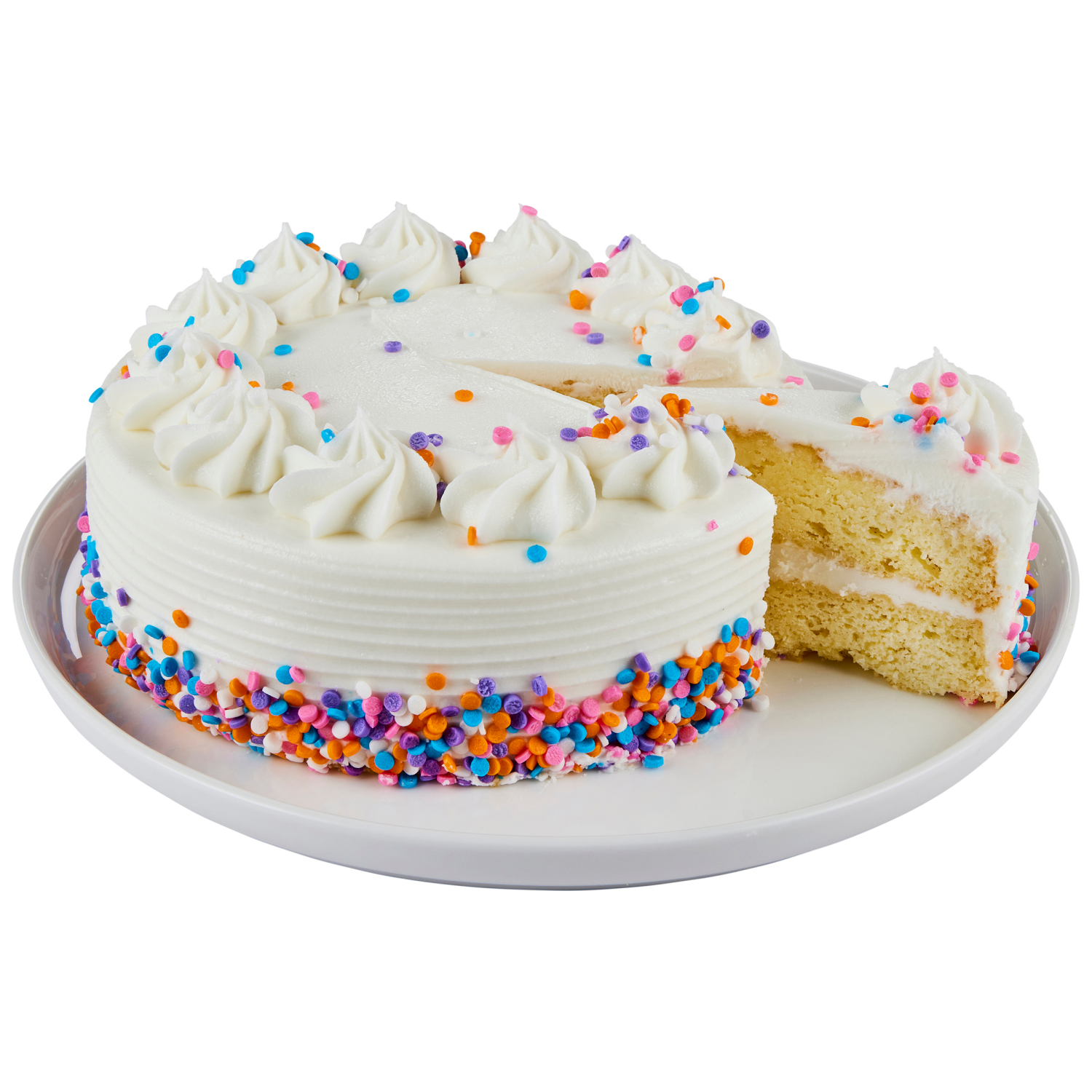 slide 3 of 3, Fresh from Meijer 8" White Celebration Double Layer Cake, 29.9 oz, 29.9 oz