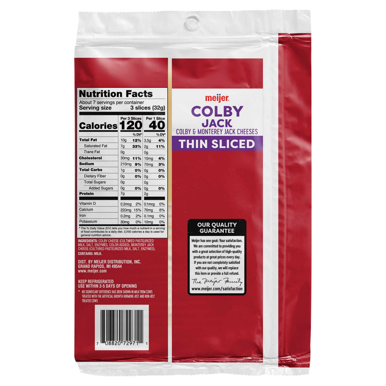 slide 2 of 2, Meijer Thin Sliced Colby Jack Cheese - 7.6 oz, 7.6 oz