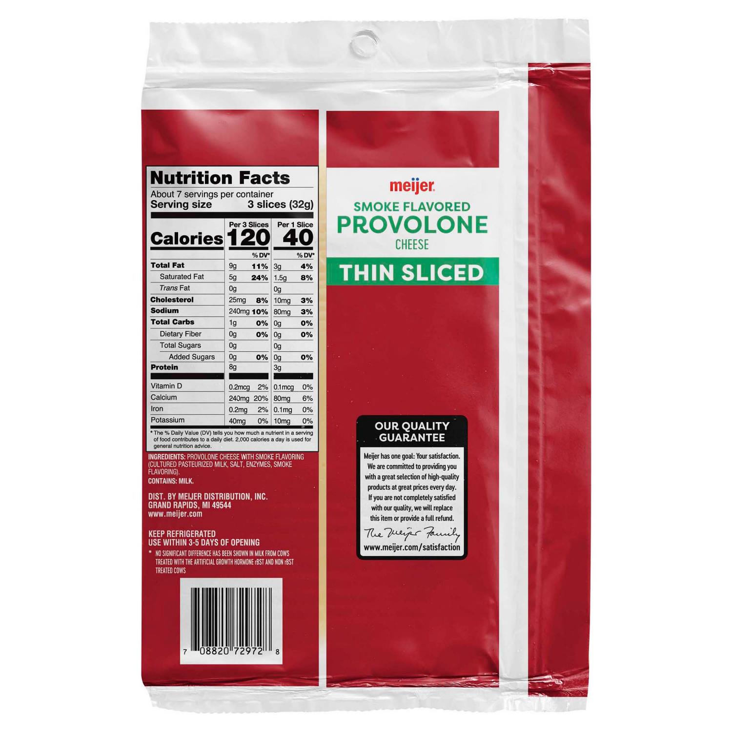 slide 2 of 2, Meijer Thin Sliced Provolone Cheese, 7.6 oz