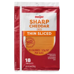 Meijer Thin Cut Sliced Sharp Cheddar Cheese