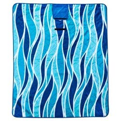Meijer Corporate Seasonal MCS Blue Waves Travel Blanket, 60 in x 72 in