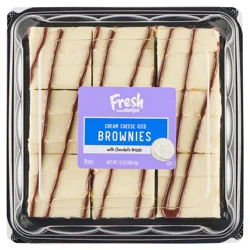 Fresh from Meijer Cream Cheese Iced Brownies, 9 Count