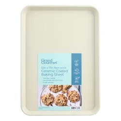 Grand Gourmet Non-Stick Ceramic Coated 11in x 17in Baking Sheet (Cream)