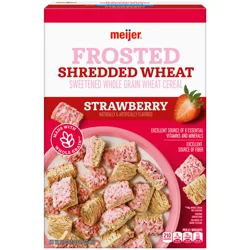 Meijer Strawberry Frosted Shredded Wheat Cereal, 16.3 Oz