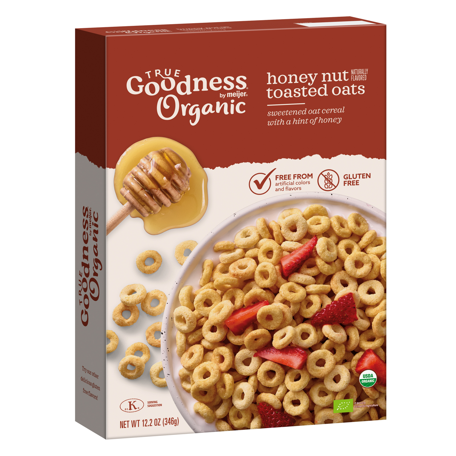 slide 6 of 8, True Goodness Organic Honey Nut Toasted Oats, 12.25 oz