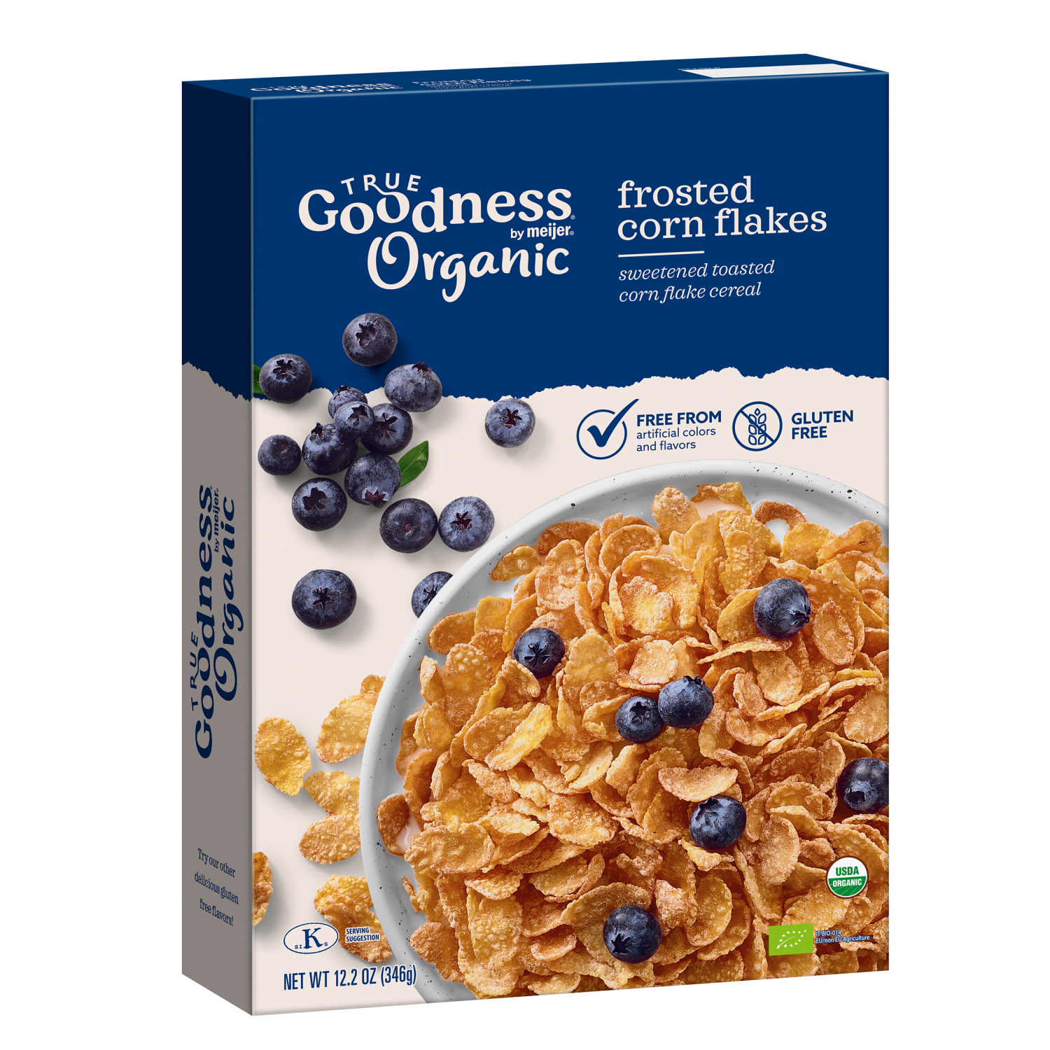 slide 6 of 8, True Goodness Organic Frosted Corn Flakes, 15 oz