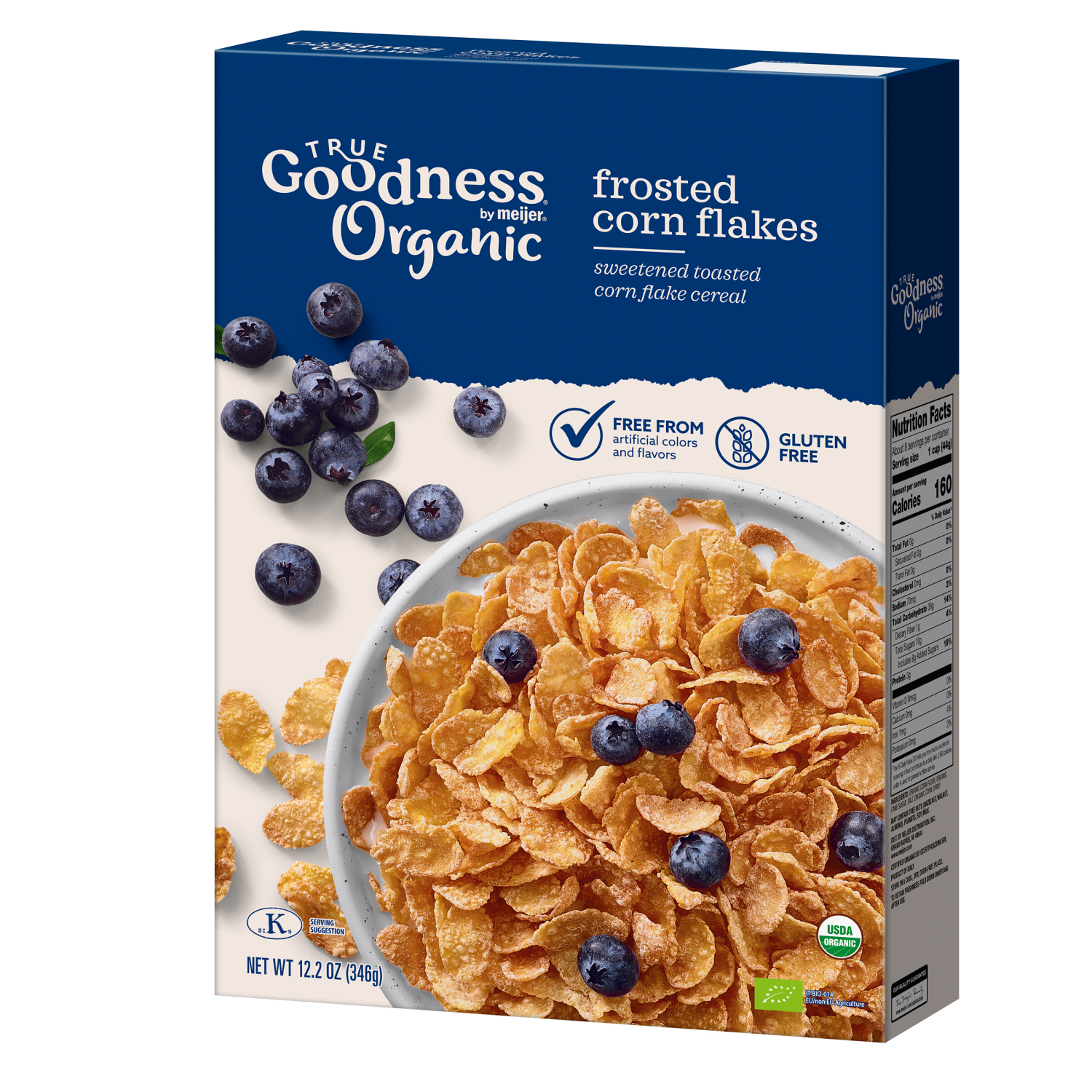 slide 7 of 8, True Goodness Organic Frosted Corn Flakes, 15 oz