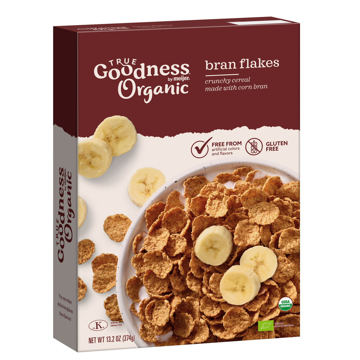slide 4 of 5, True Goodness Organic Bran Flakes, 15 oz, 15 oz