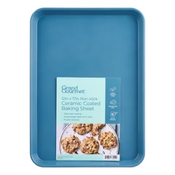 Grand Gourmet Non-Stick Ceramic Coated 11in x 17in Baking Sheet (Light Blue)