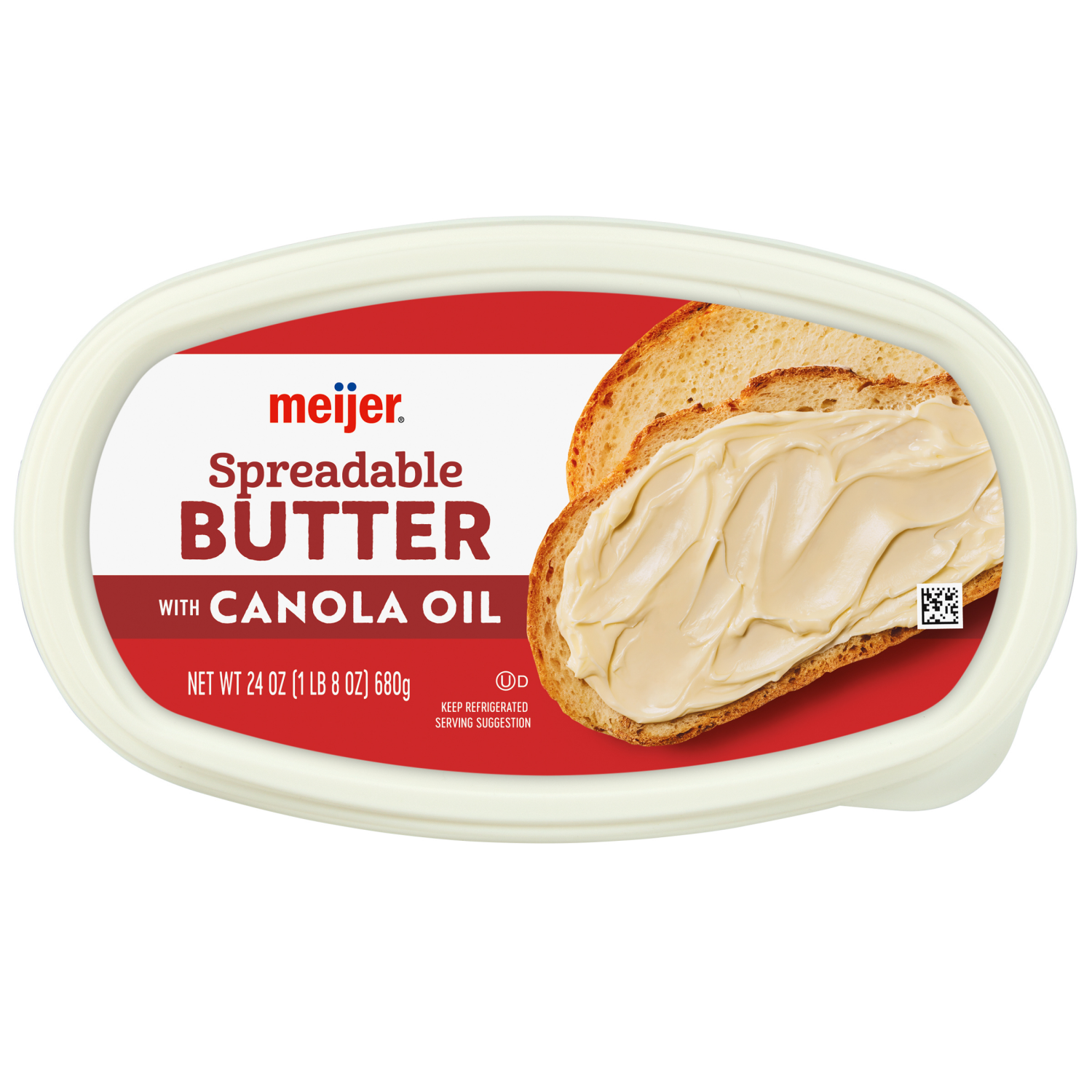 slide 2 of 2, Meijer Spreadable Butter with Canola Oil, 24 oz, 24 oz