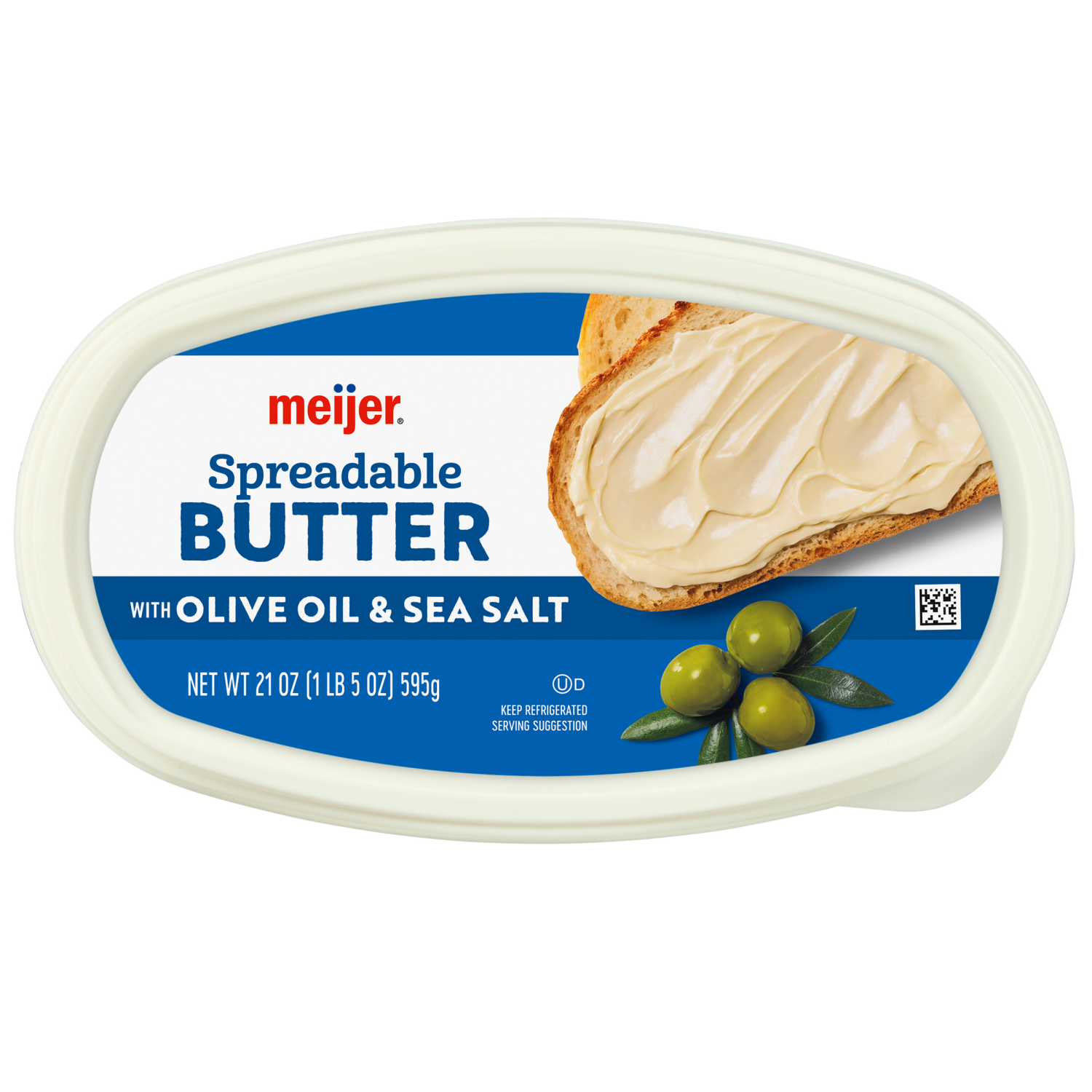 slide 2 of 2, Meijer Spreadable Butter with Olive Oil- 21 oz, 21 oz