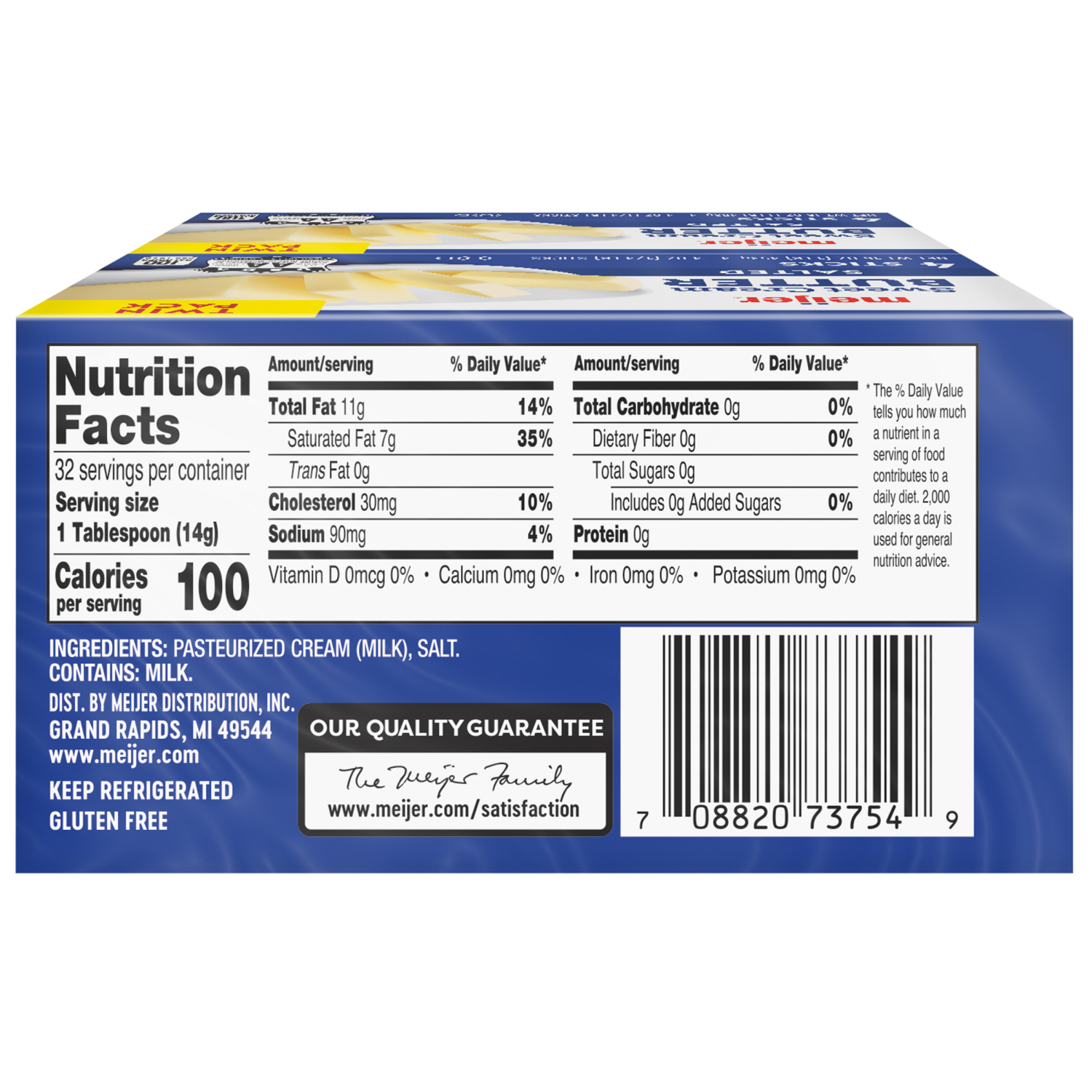 slide 5 of 5, Meijer Butter Salted Quarters 32 oz, 32 oz