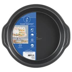 Grand Gourmet Round Cake Pan, Dark Grey, 9"