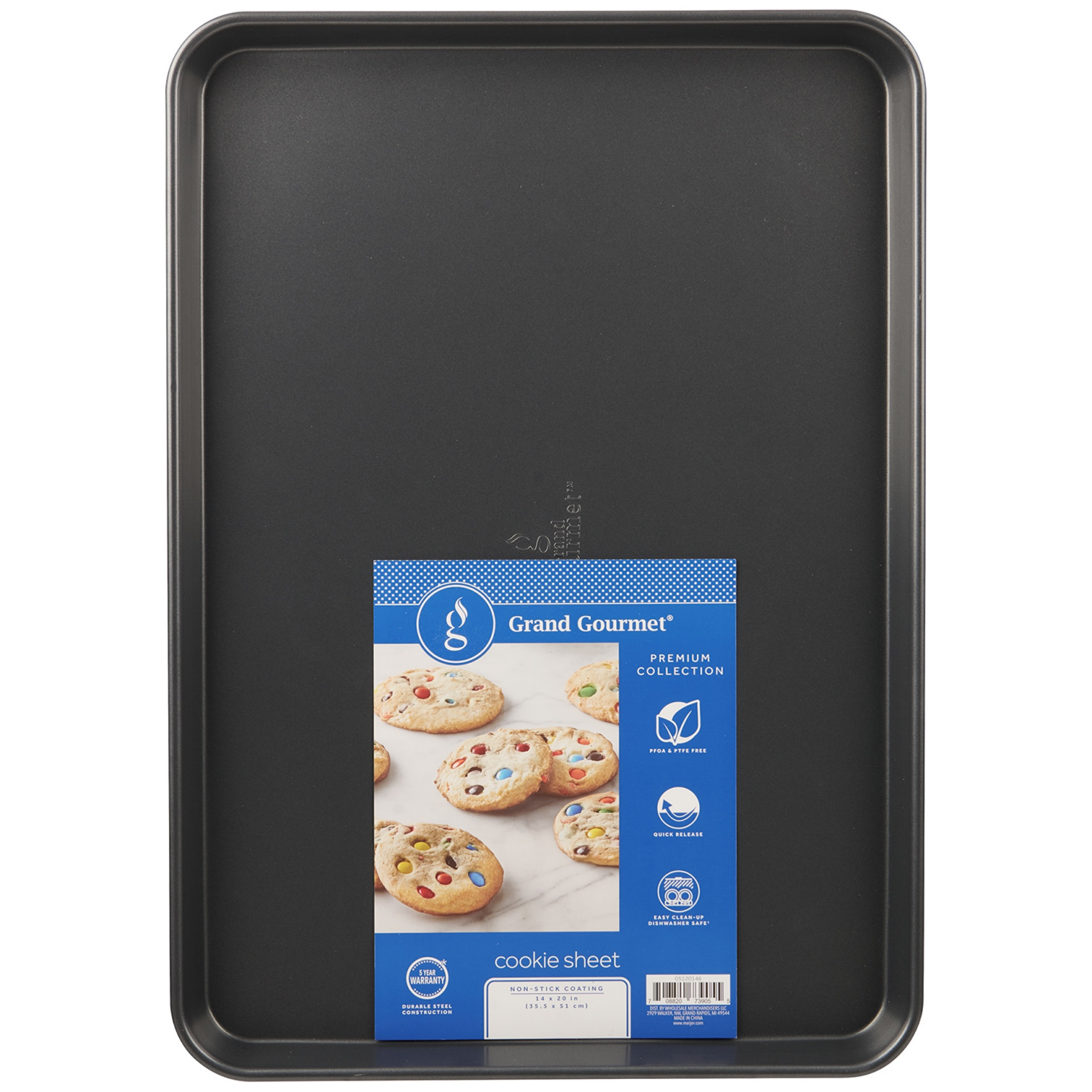 slide 1 of 2, Grand Gourmet Ex-Large Cookie Pan, Dark Grey, 20" x 14", 20 in