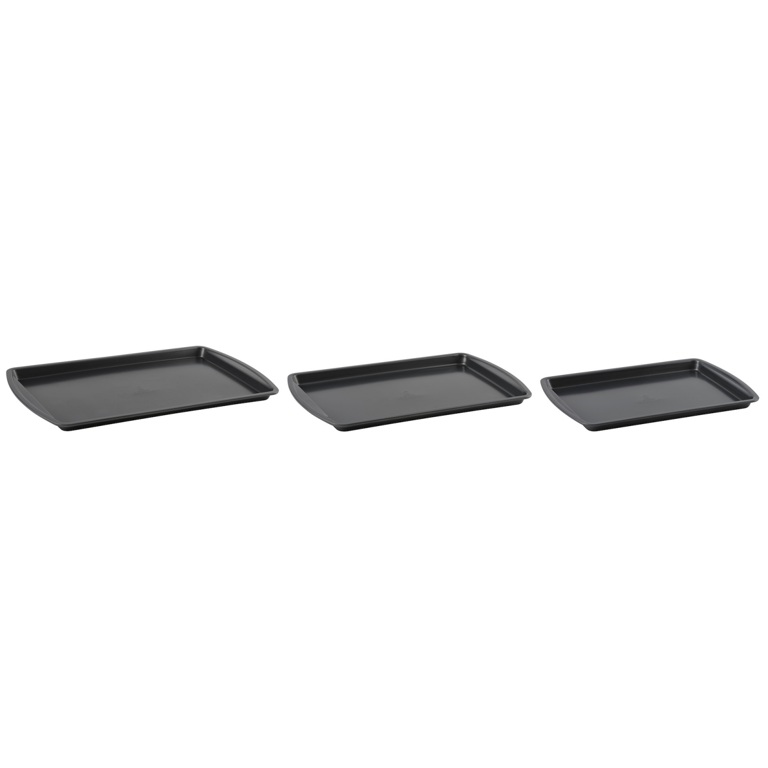 slide 2 of 2, Grand Gourmet Small/Medium/Large Cookie Pan, Dark Grey Set, 3 ct