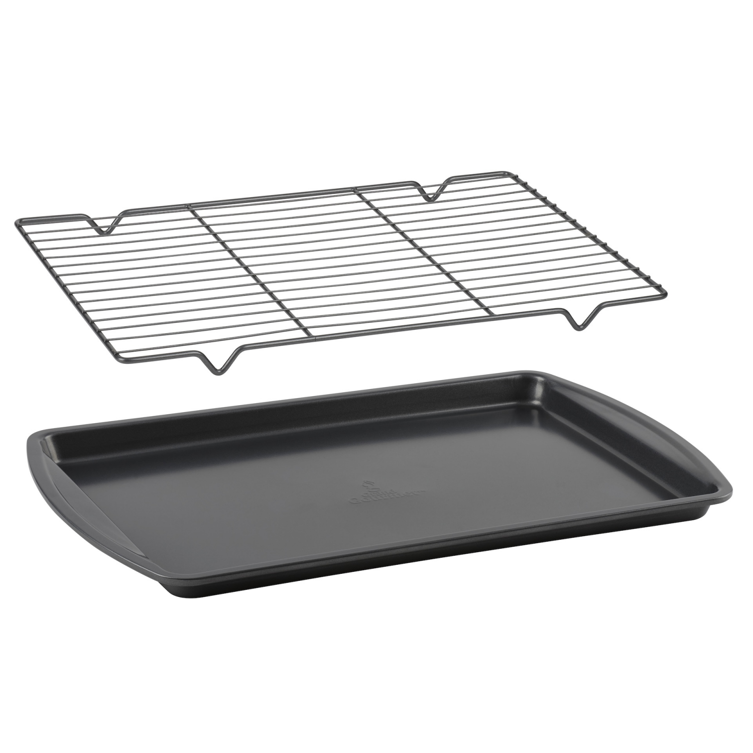 slide 2 of 2, Grand Gourmet Medium Cookie Pan and Non-stock Cooling Grid Set, 2 ct
