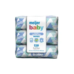 Meijer Baby Wipes Refill, Fresh Scent, 216 Ct