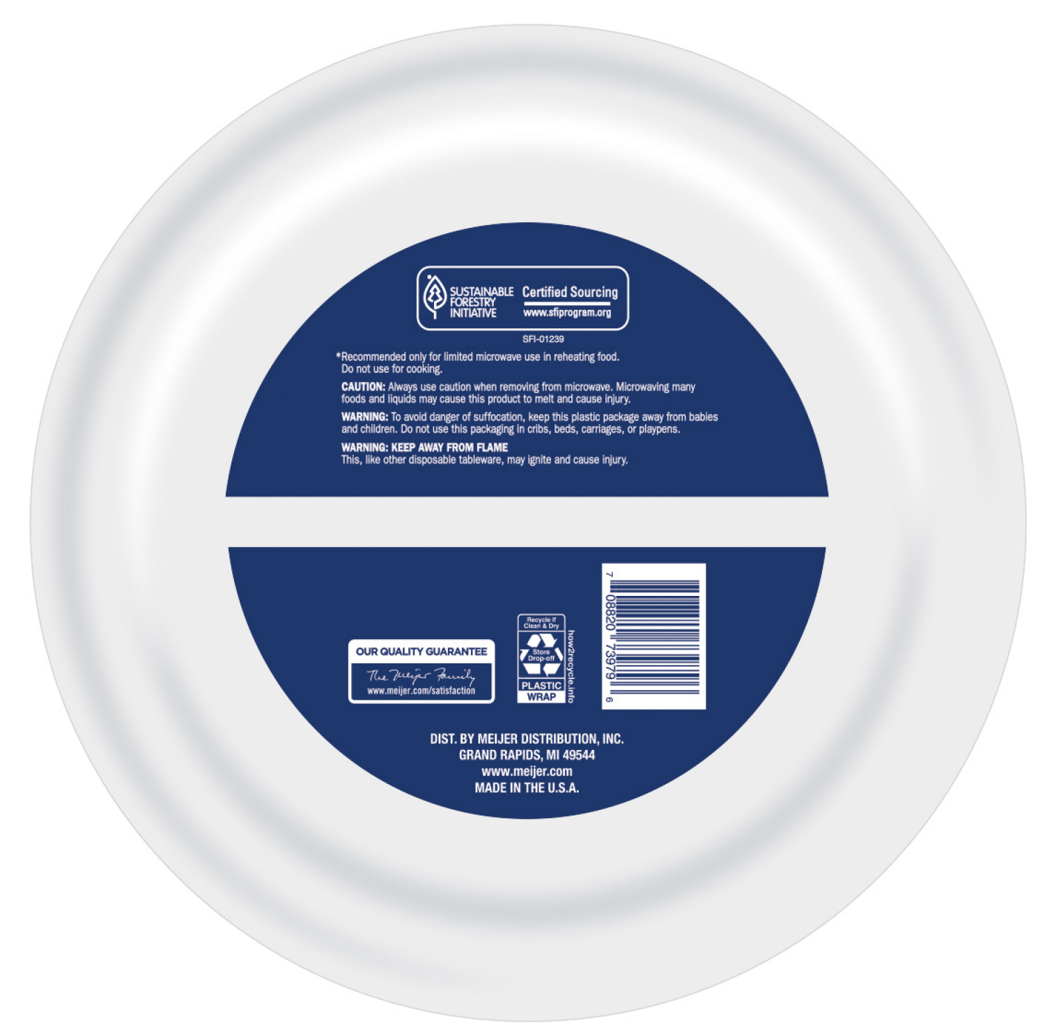 slide 2 of 3, Meijer Ultra Paper Plate, 7'' Dessert, 44 ct
