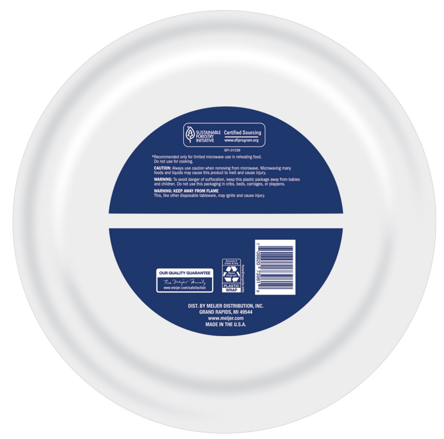 slide 2 of 3, Meijer Ultra Paper Plates, Mega Pack, 64 ct
