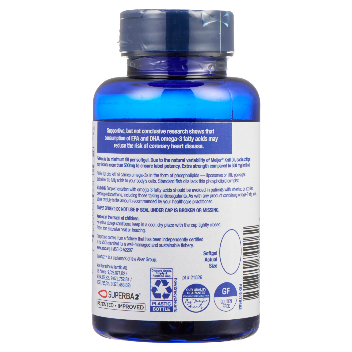 slide 2 of 4, MEIJER WELLNESS Meijer BB Krill, 120 ct; 500 mg