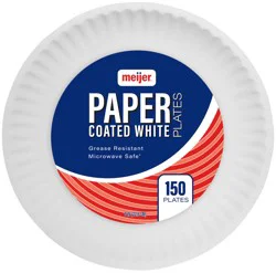 Coated White Paper Plates 9", 150 Ct