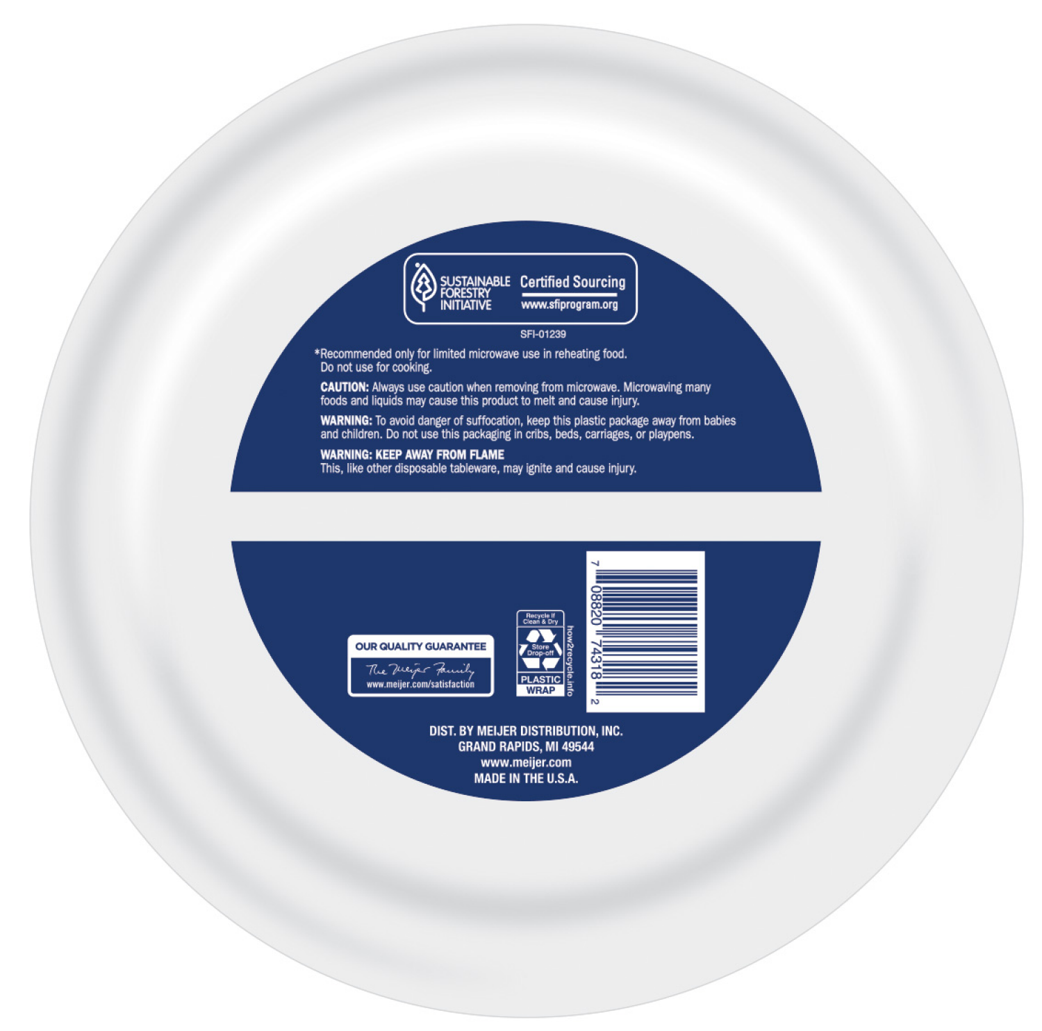 slide 2 of 3, Meijer 6-7/8'' Paper Plates, 48 ct