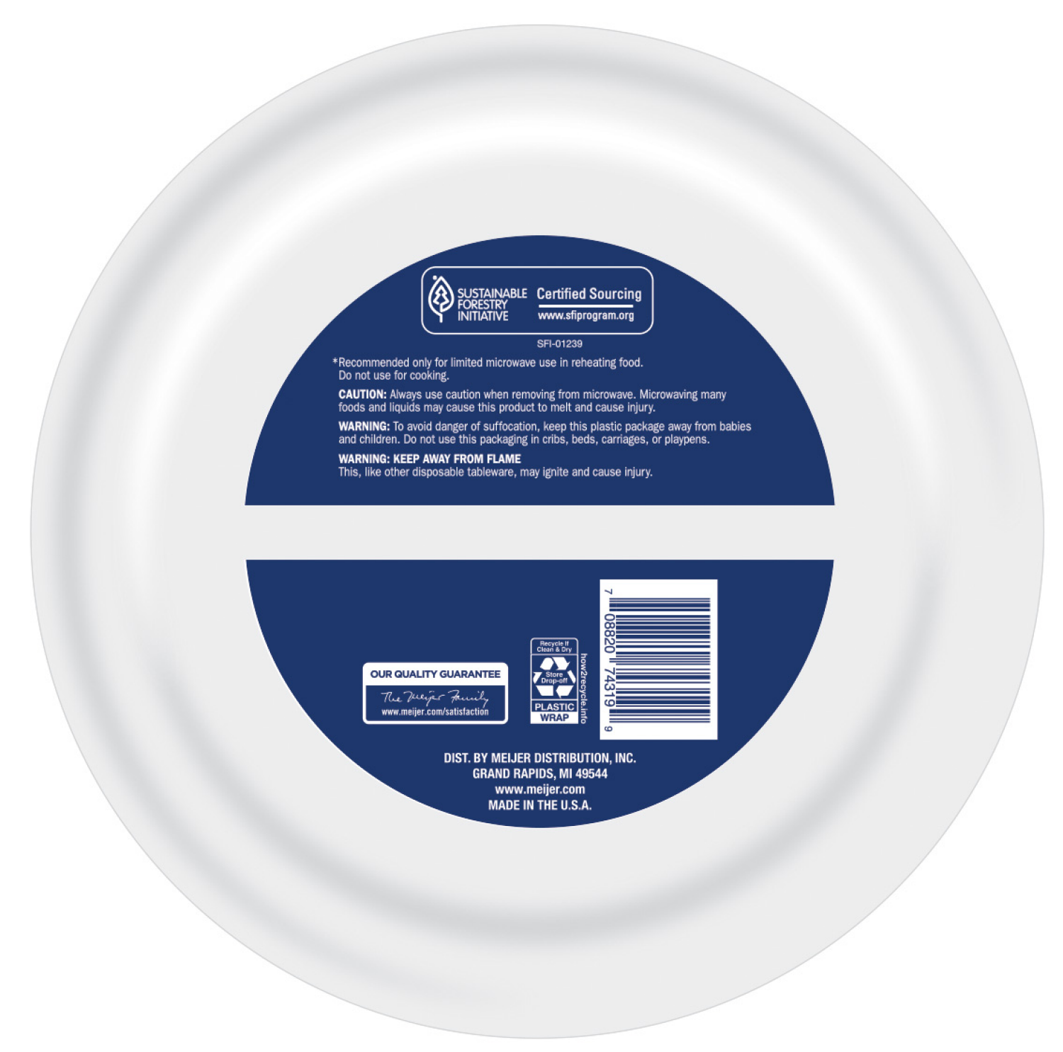 slide 2 of 3, Meijer Printed Paper Plate, 8 5/8", 45 ct