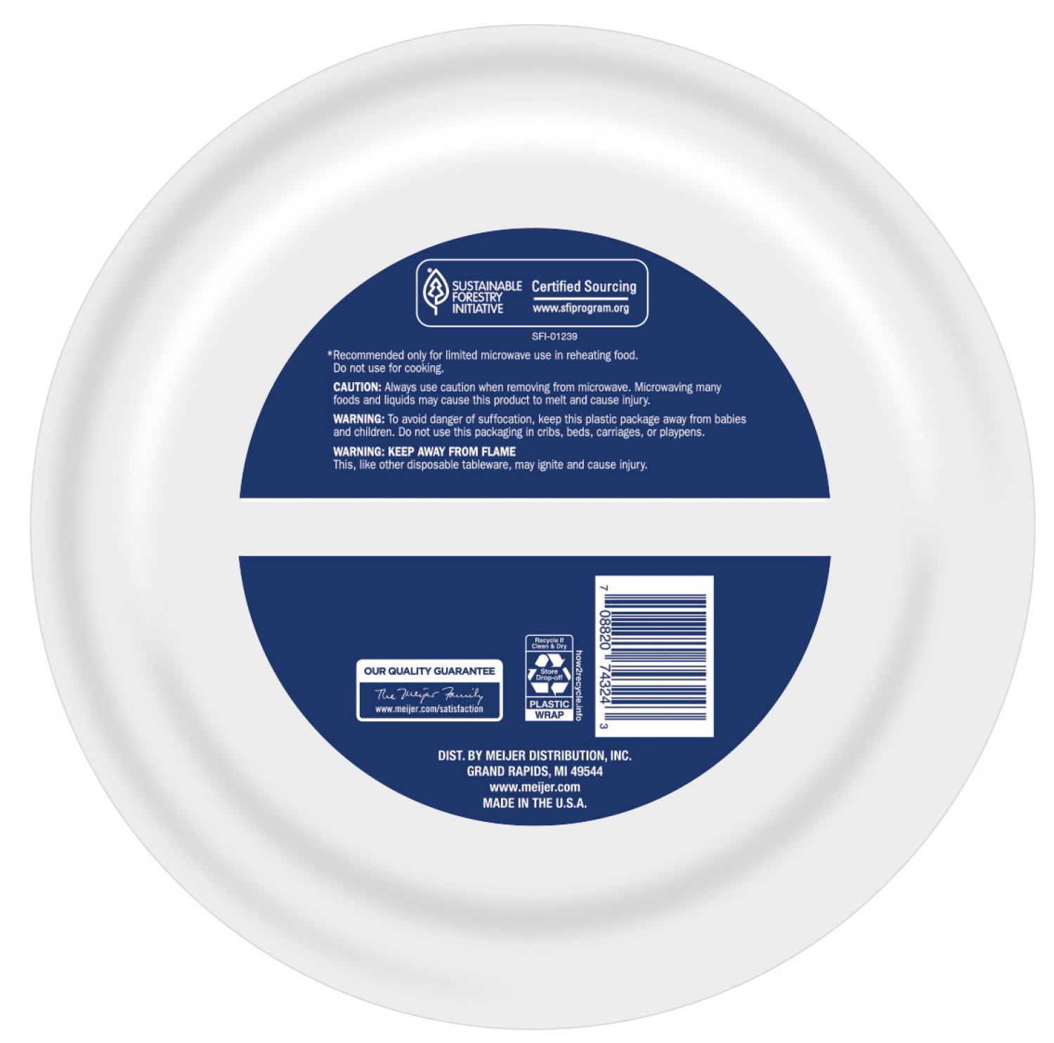 slide 2 of 3, Meijer Medium Weight Paper Plates, 154 ct
