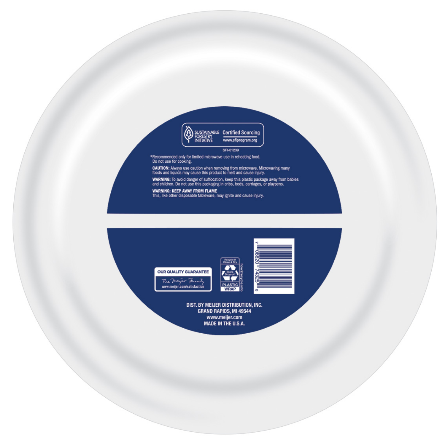 slide 2 of 3, Meijer 10'' Medium Weight Paper Plates, Mega Pack, 80 ct