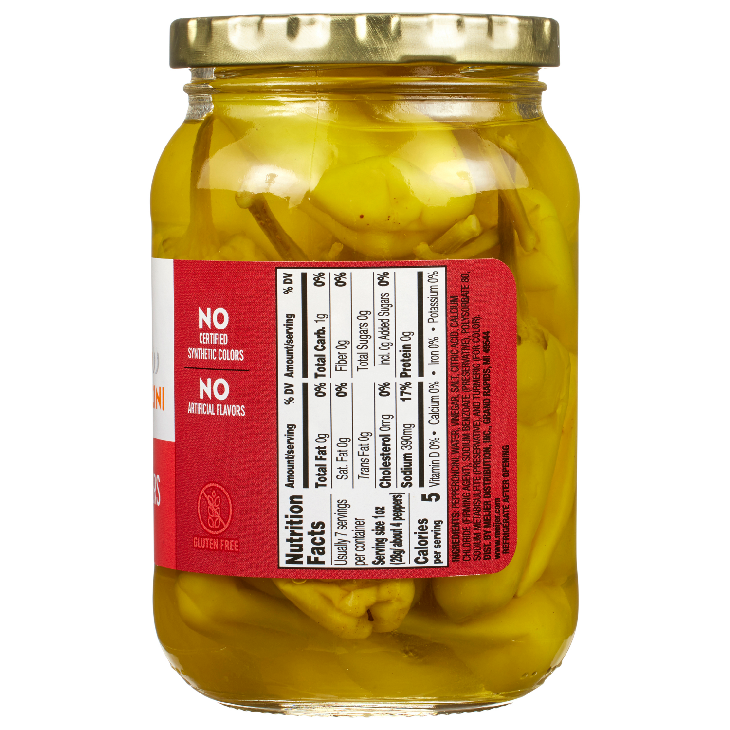 slide 3 of 3, Meijer Mild Pepperoncini, 16 oz