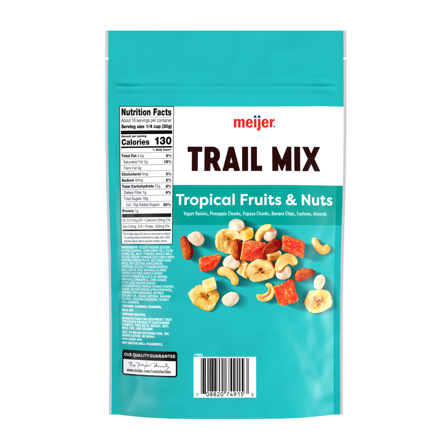 slide 2 of 2, Meijer Tropical Trail Mix, 17 OZ, 17 oz
