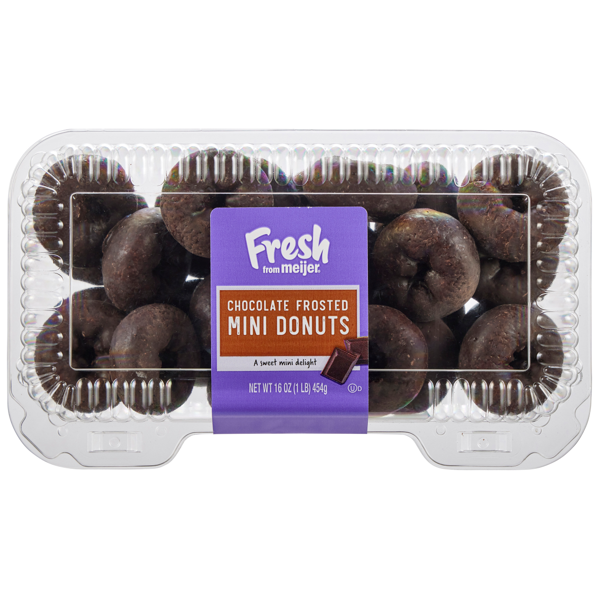 slide 1 of 13, Fresh from Meijer Chocolate Frosted Mini Donut Holes, 16 oz, 16 oz