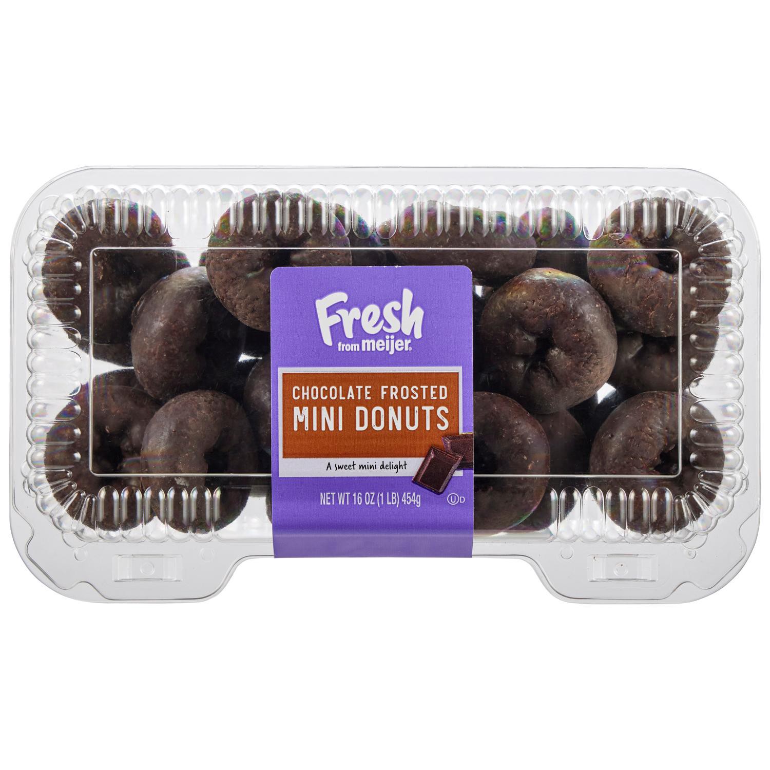 slide 1 of 4, Fresh From Meijer Chocolate Frosted Mini Donut Holes, 16 Oz, 16 oz