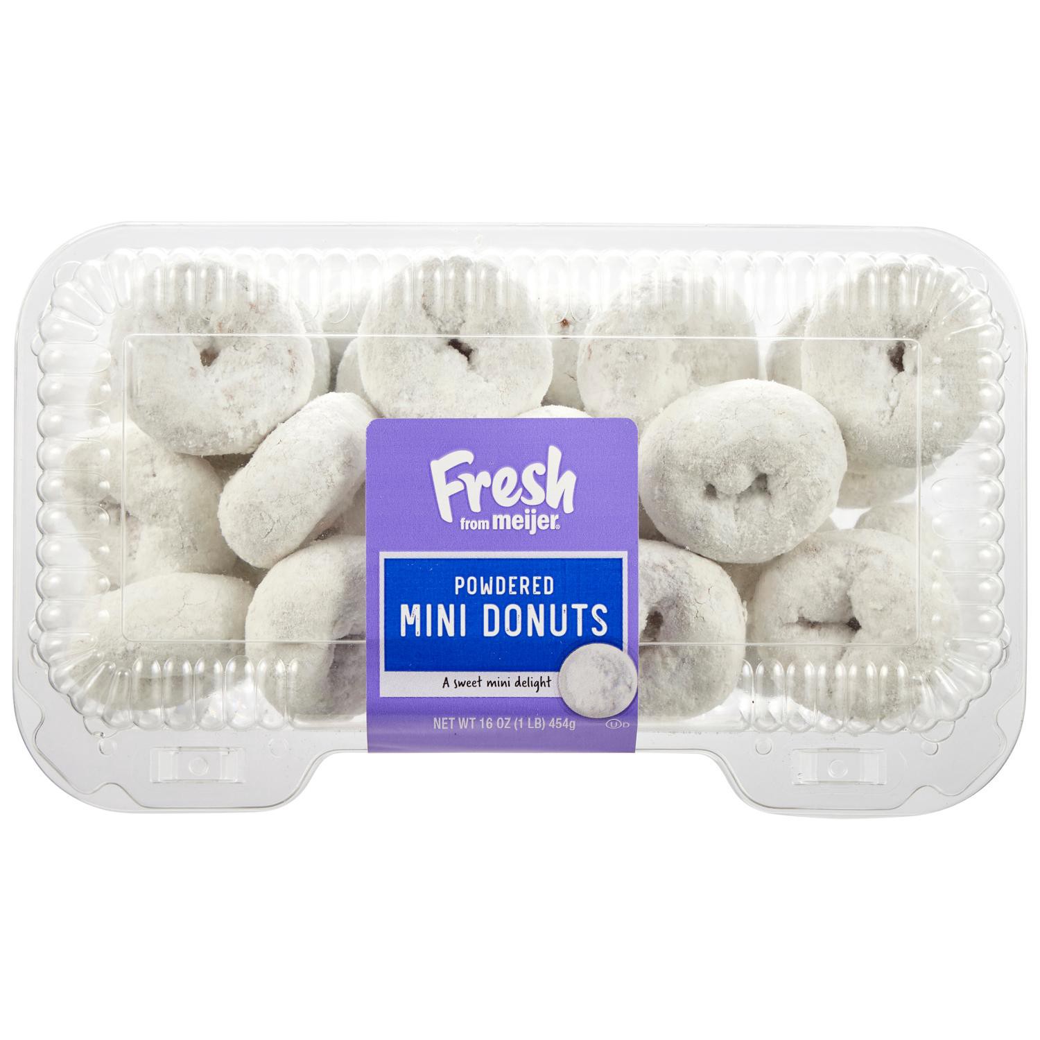 slide 1 of 4, Fresh From Meijer Powdered Mini Donuts, 16 Oz, 16 oz