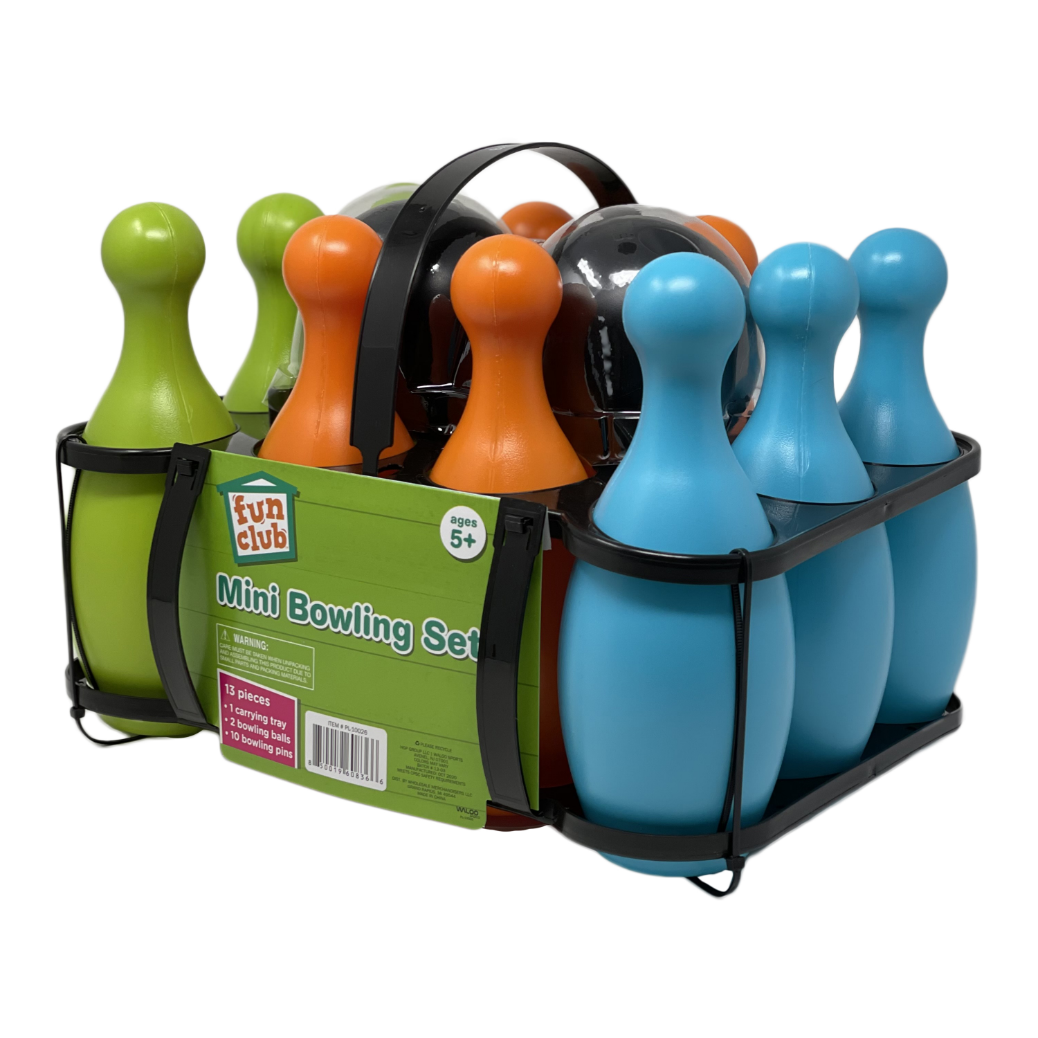 slide 3 of 3, Fun Club Mini Bowling Set, 13 pcs, 13 ct