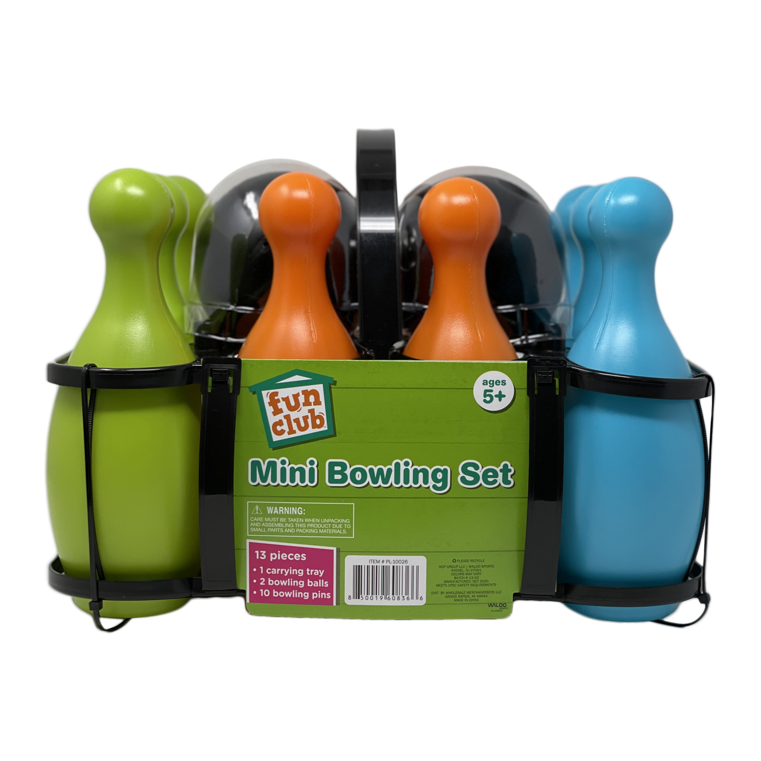 slide 1 of 3, Fun Club Mini Bowling Set, 13 pcs, 13 ct