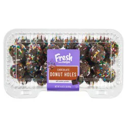 Fresh From Meijer Chocolate Cake Donut Holes With Sprinkles, 16 Oz