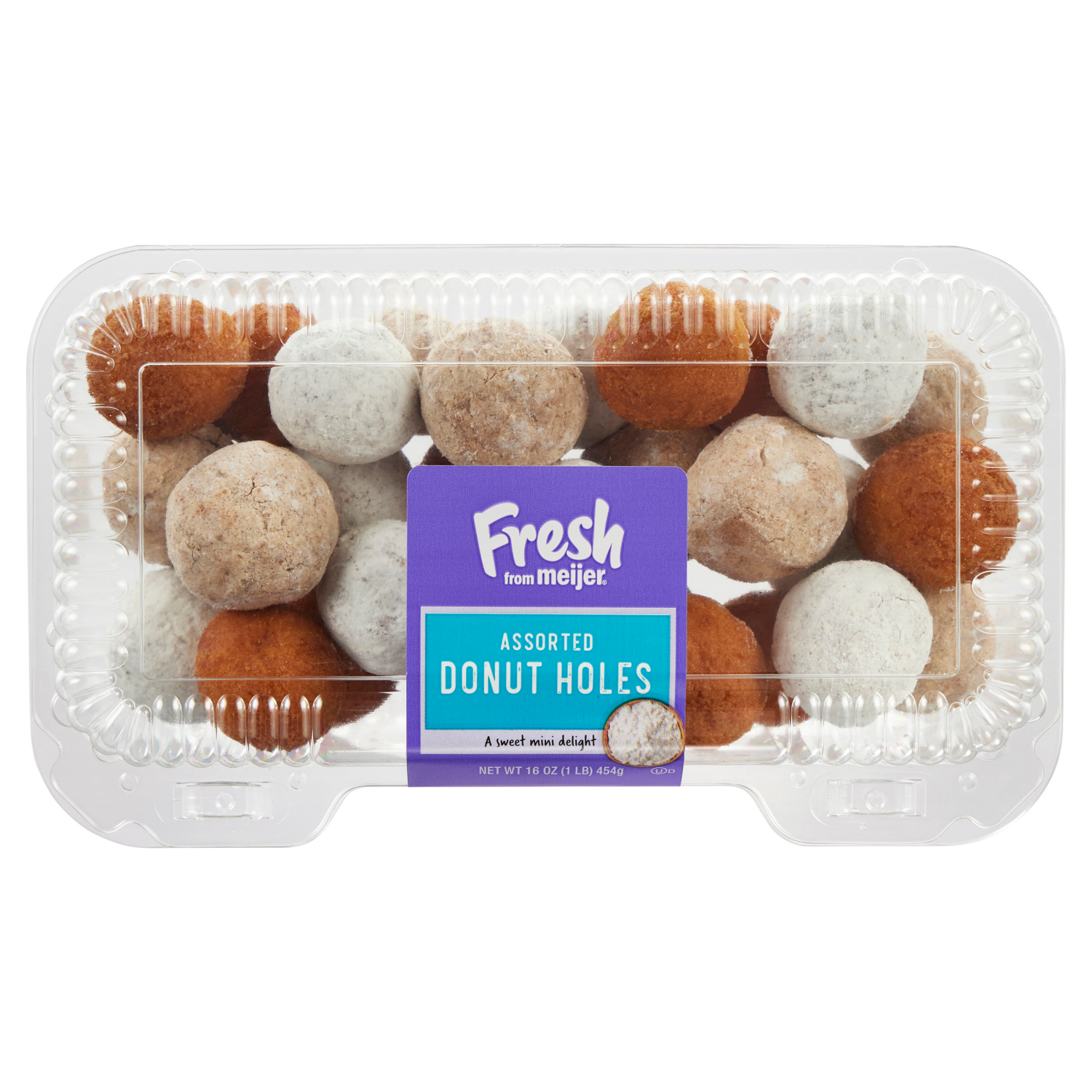 slide 1 of 4, Fresh from Meijer Cake Donut Hole Assortment, 16 oz, 16 oz