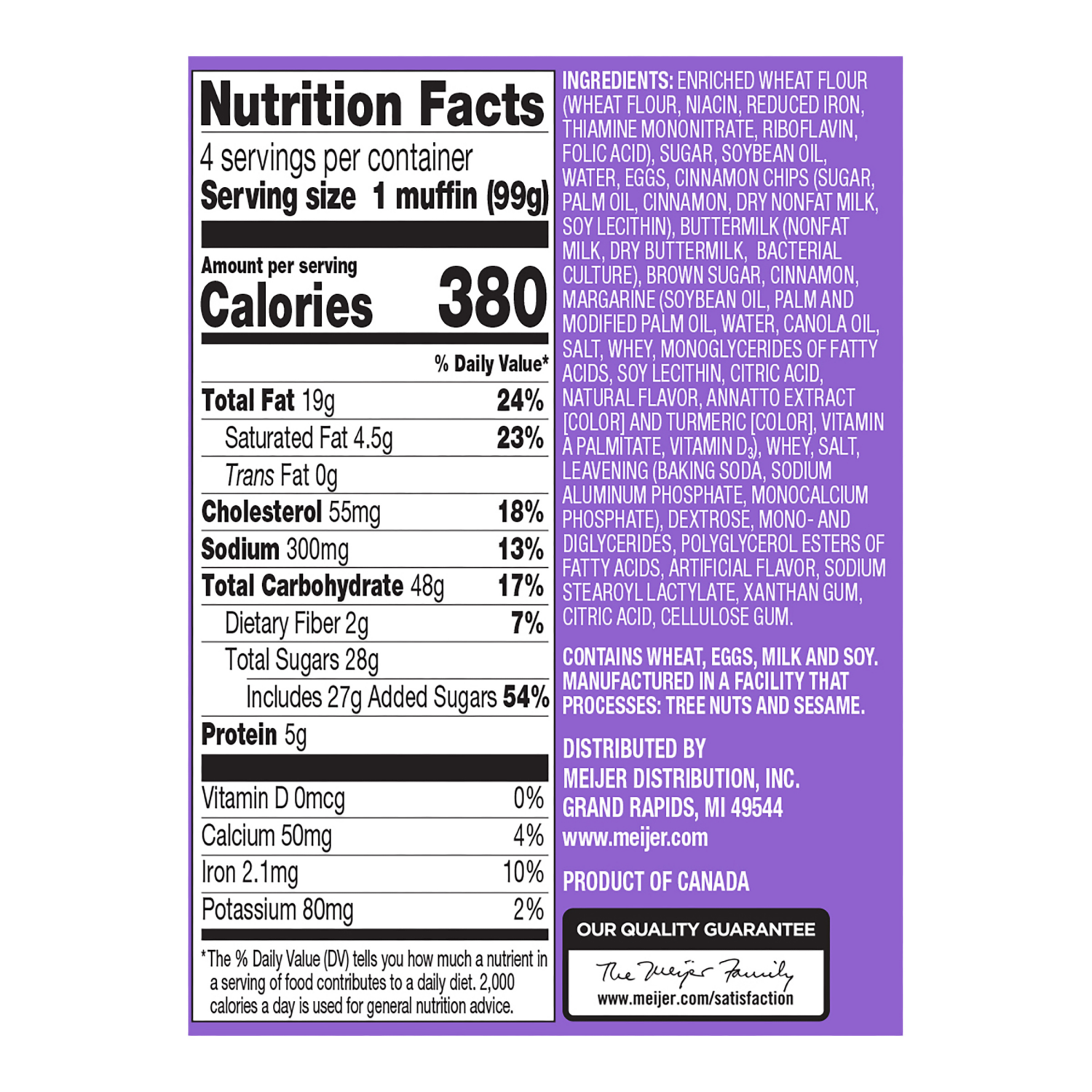 slide 3 of 4, Fresh from Meijer Cinnamon Muffins, 4 Count, 4 ct