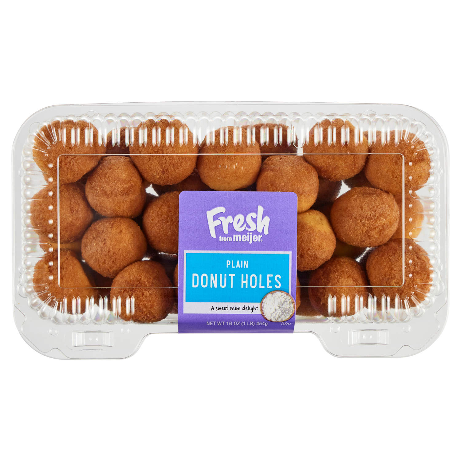 slide 1 of 4, Fresh from Meijer Plain Cake Donut Holes, 16 oz, 14 oz