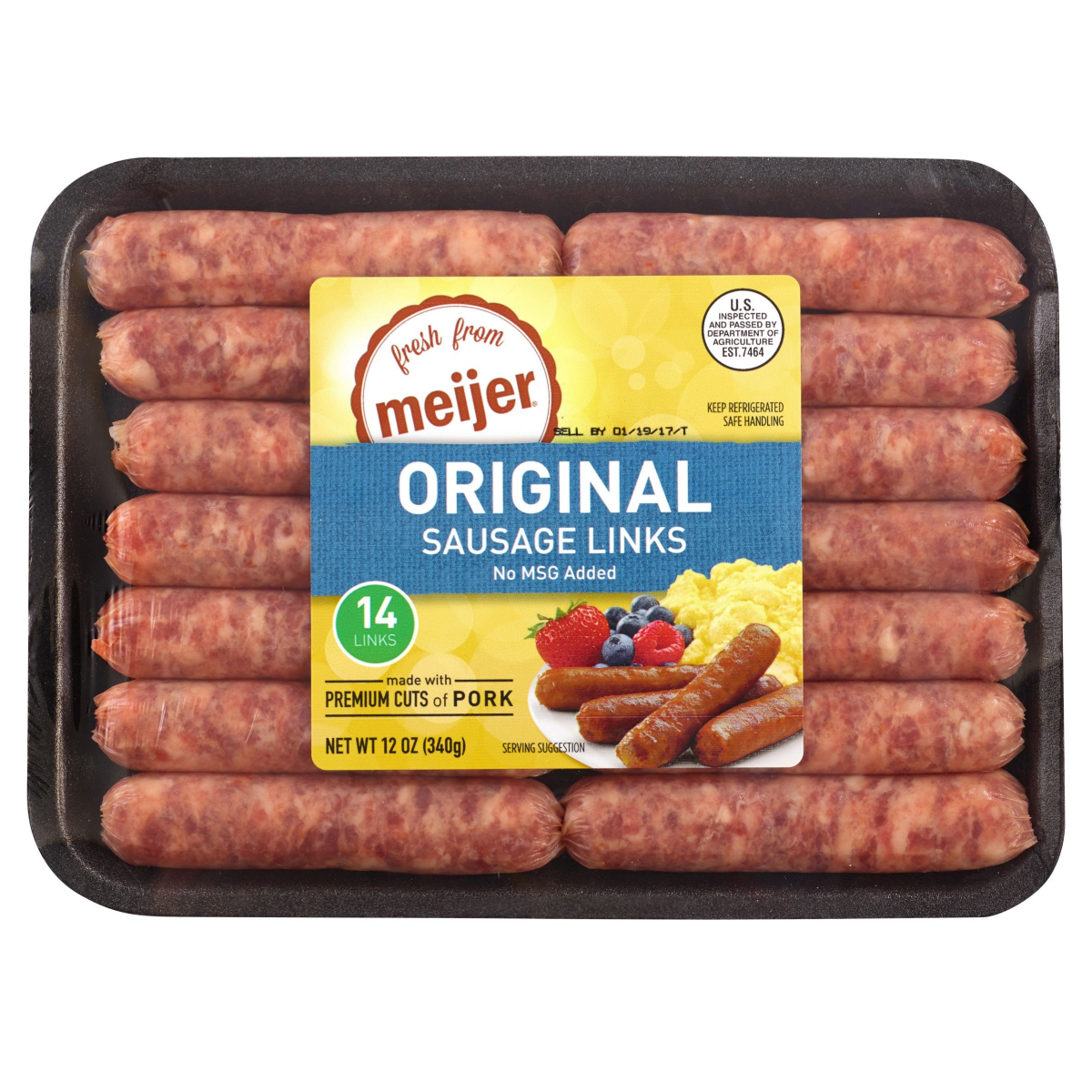 slide 1 of 1, Fresh from Meijer Original Sausage Links, 12 oz, 12 oz